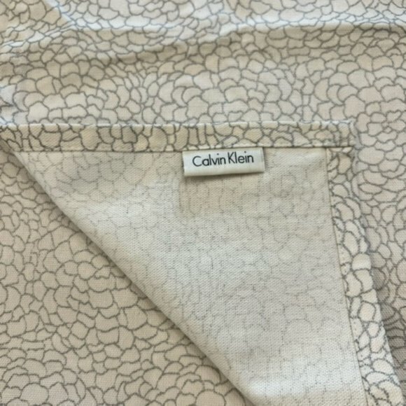 Calvin Klein Cotton Napkins Silver Floral 20" Square Set of 3 COTTAGECORE Preppy - Picture 11 of 11